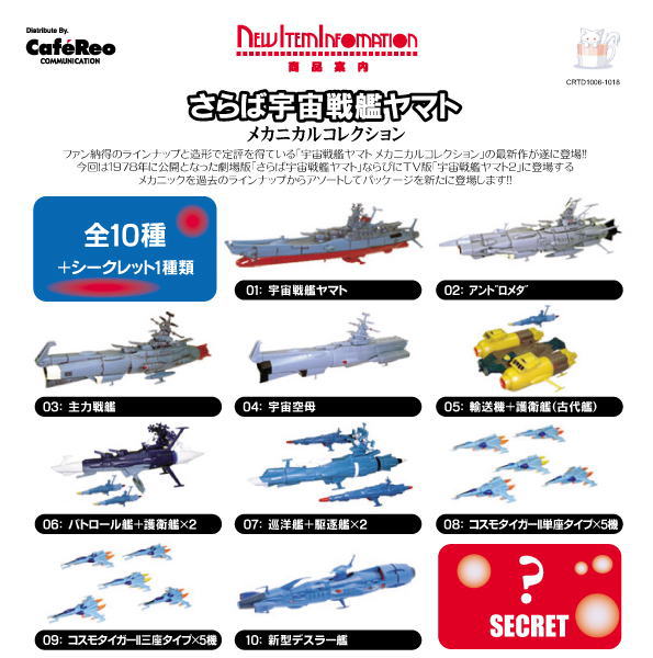 さらば宇宙戦艦ヤマト メカニカルコレクション 10個セット (食玩