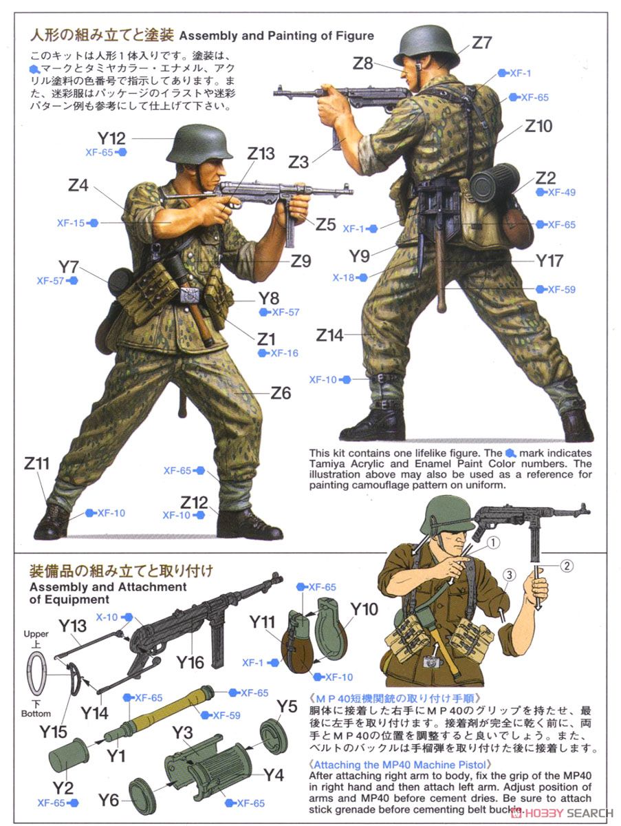 WW IIドイツ戦闘歩兵(迷彩野戦服) (プラモデル) - ホビーサーチ