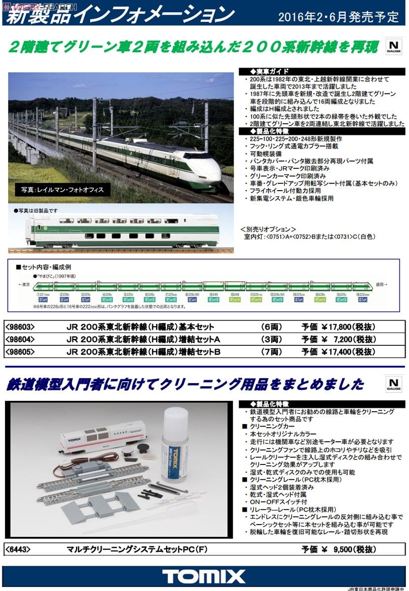 JR 200系 東北新幹線 (H編成) 基本セット (基本・6両セット) (鉄道模型