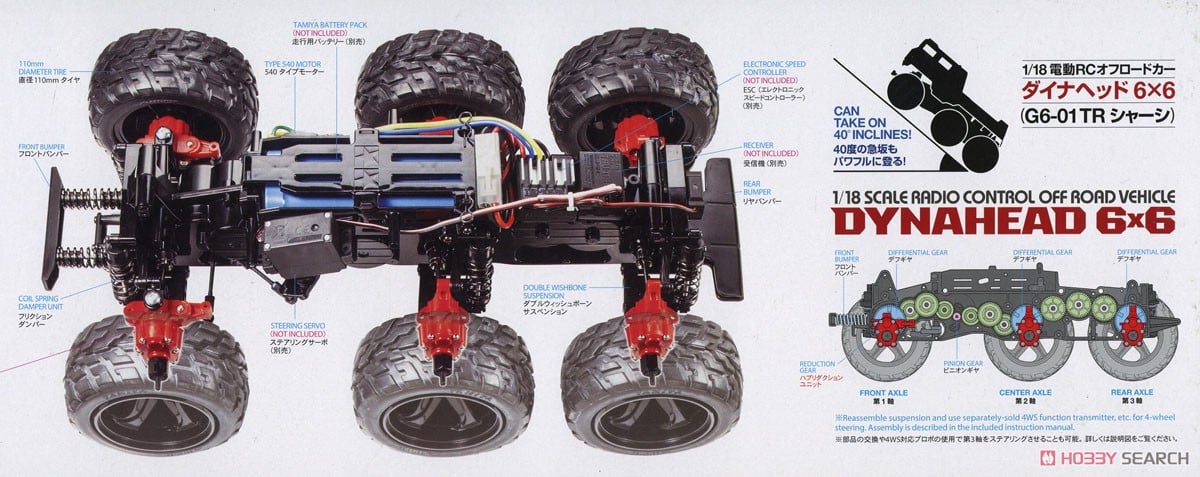 RC ダイナヘッド6×6 (G6-01TRシャーシ) (ラジコン) - ホビーサーチ