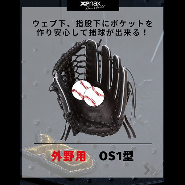 野球 ザナックス 硬式 グローブ グラブ トラストエックス 外野手用 右