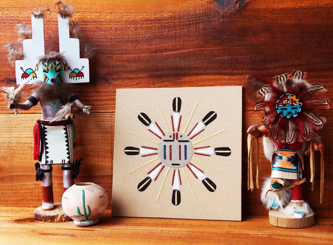 アメリカインディアン ナバホ族 サンドペイント 砂絵/Navajo