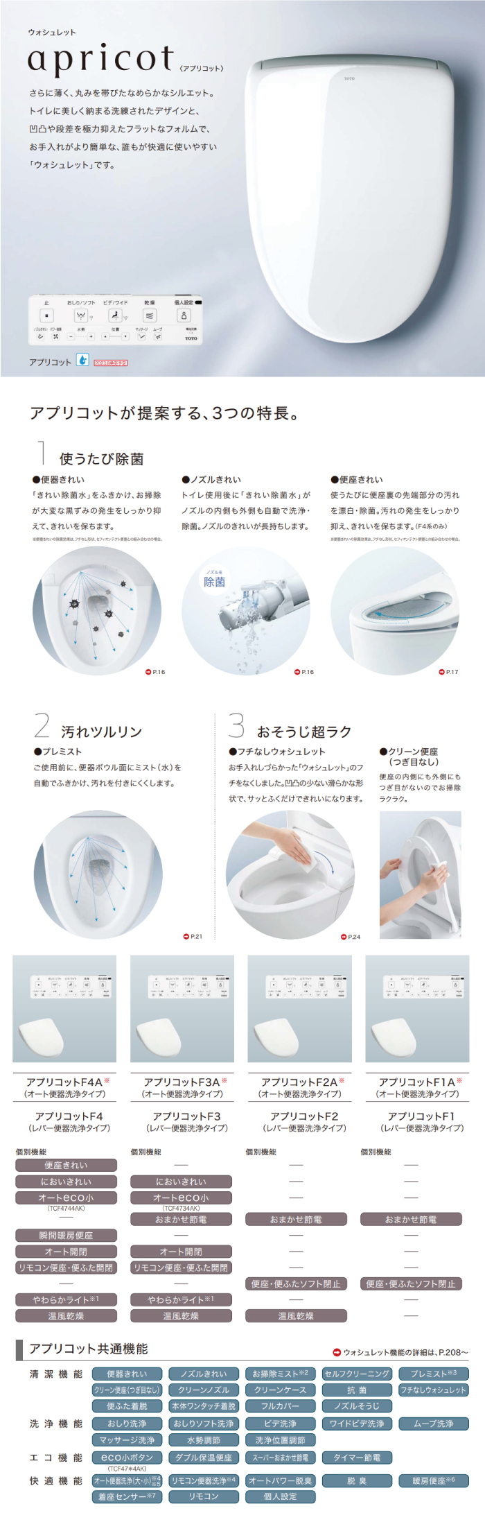 ウォシュレット アプリコット F4A TOTO [TCF4744AK] オート便器洗浄