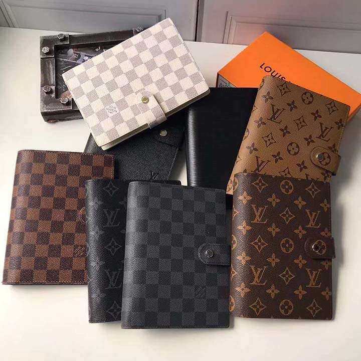 ルイヴィトン手帳用のメモ帳カバー レザー製 LV ロゴ ステーショナリー