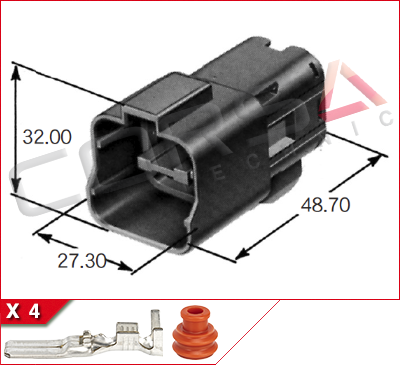 7222-6244-40 - Yazaki | 58X-4P - Corsa Technic | 4-Way Kit
