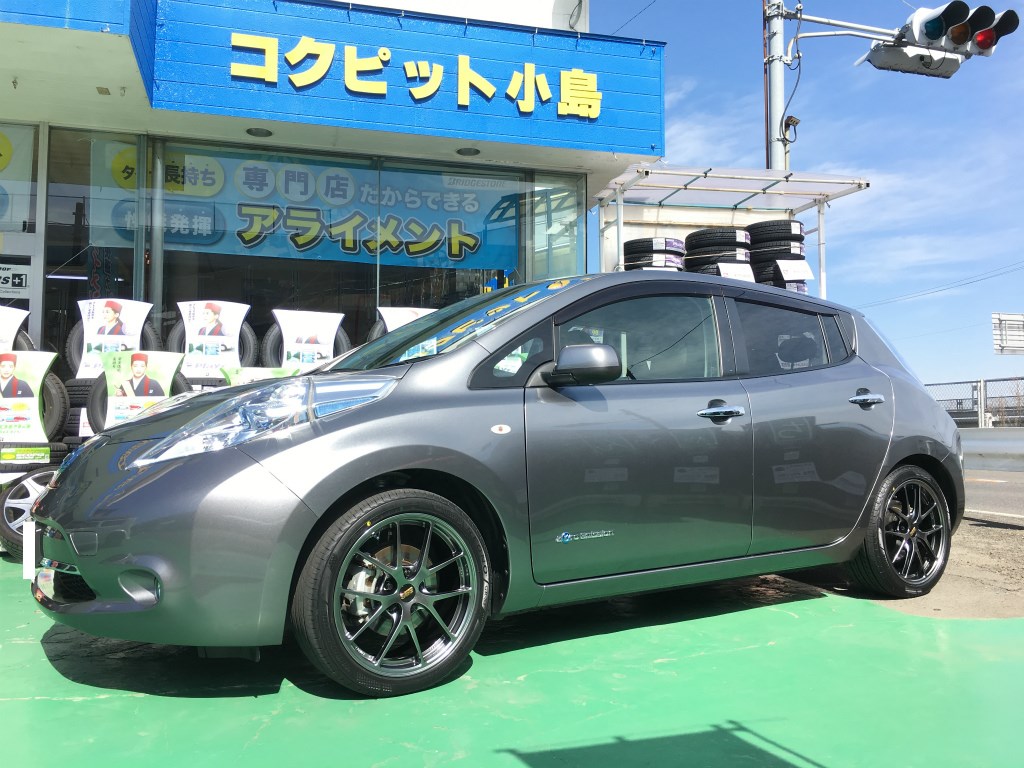 日産リーフ ニスモ スポーツサスペンションキット、BBS RI-A装着