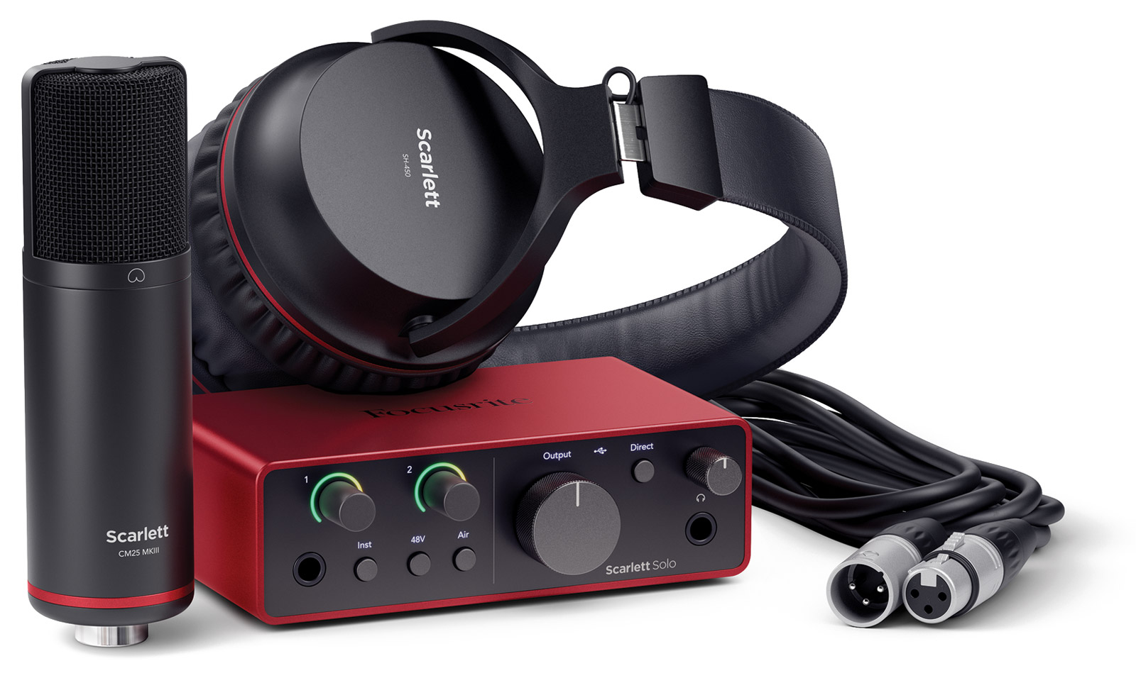 FOCUSRITE SCARLETT SOLO STUDIO 4TH GEN AUDIO INTERFACE Bundle with
