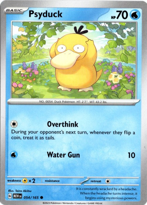 コダック 海外版 英語版 Psyduck - 054/165 -【Card Chicken】