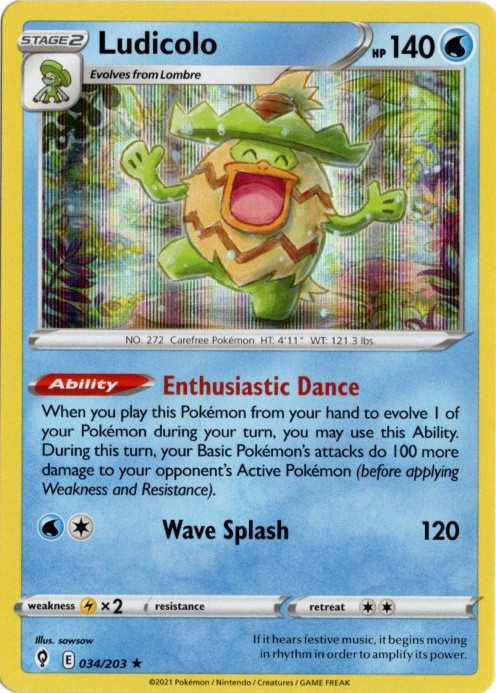 ルンパッパ 海外版 英語版 Ludicolo - 034/203 -【Card Chicken】