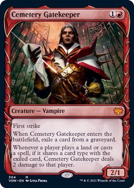 FOIL)(ショーケース枠)墓所の門番/Cemetery Gatekeeper《英語》【VOW】