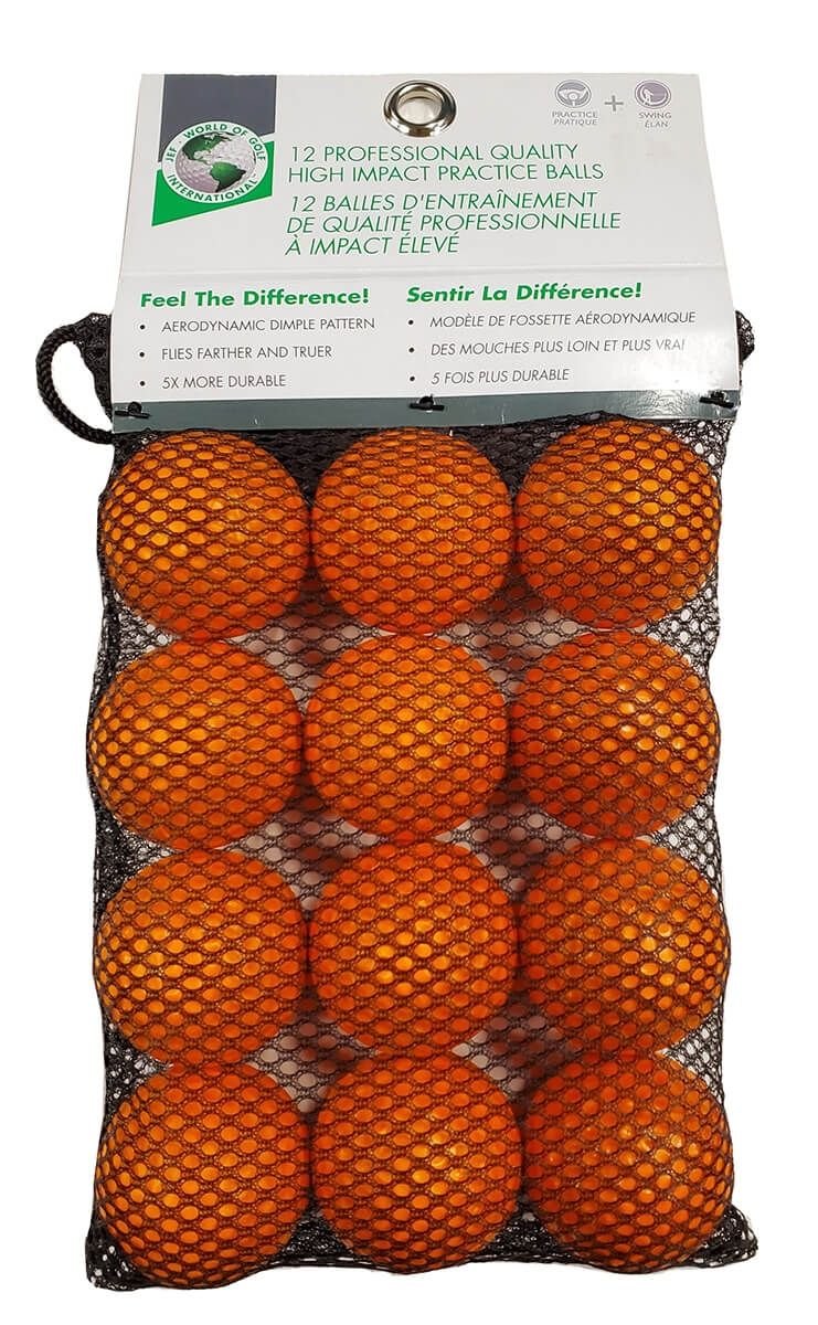 JEF World of Golf High Impact Foam Practice Golf Balls 12 Pack