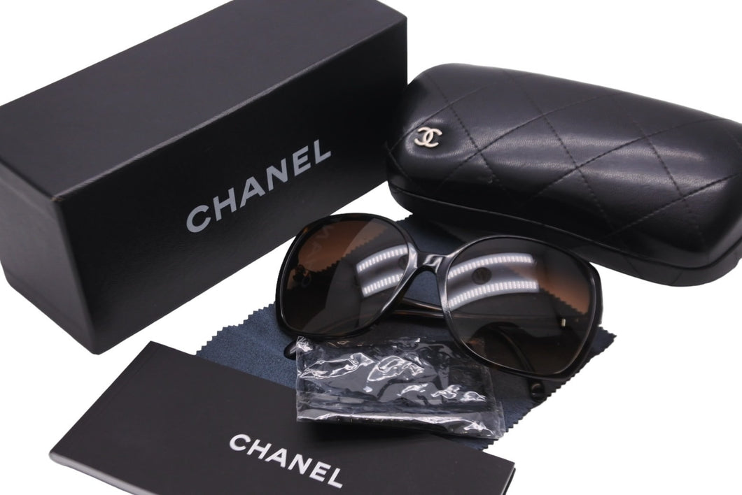 ヴィンテージCHANELサングラス6017ブラウン系ケース付き ヴィンテージ