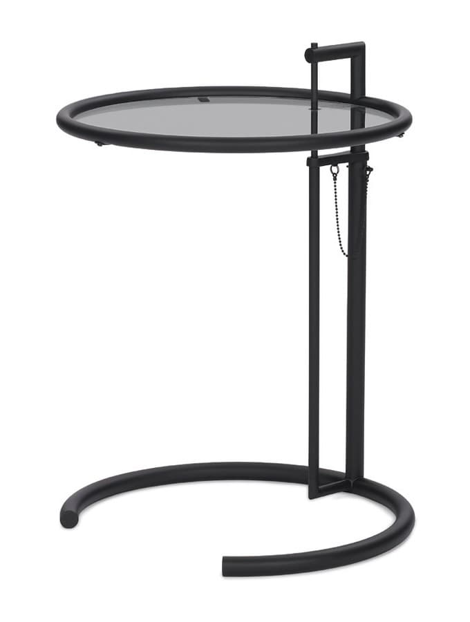 IXC(イクスシー）E-1027 サイドテーブル 交換用ガラス天板(グレー