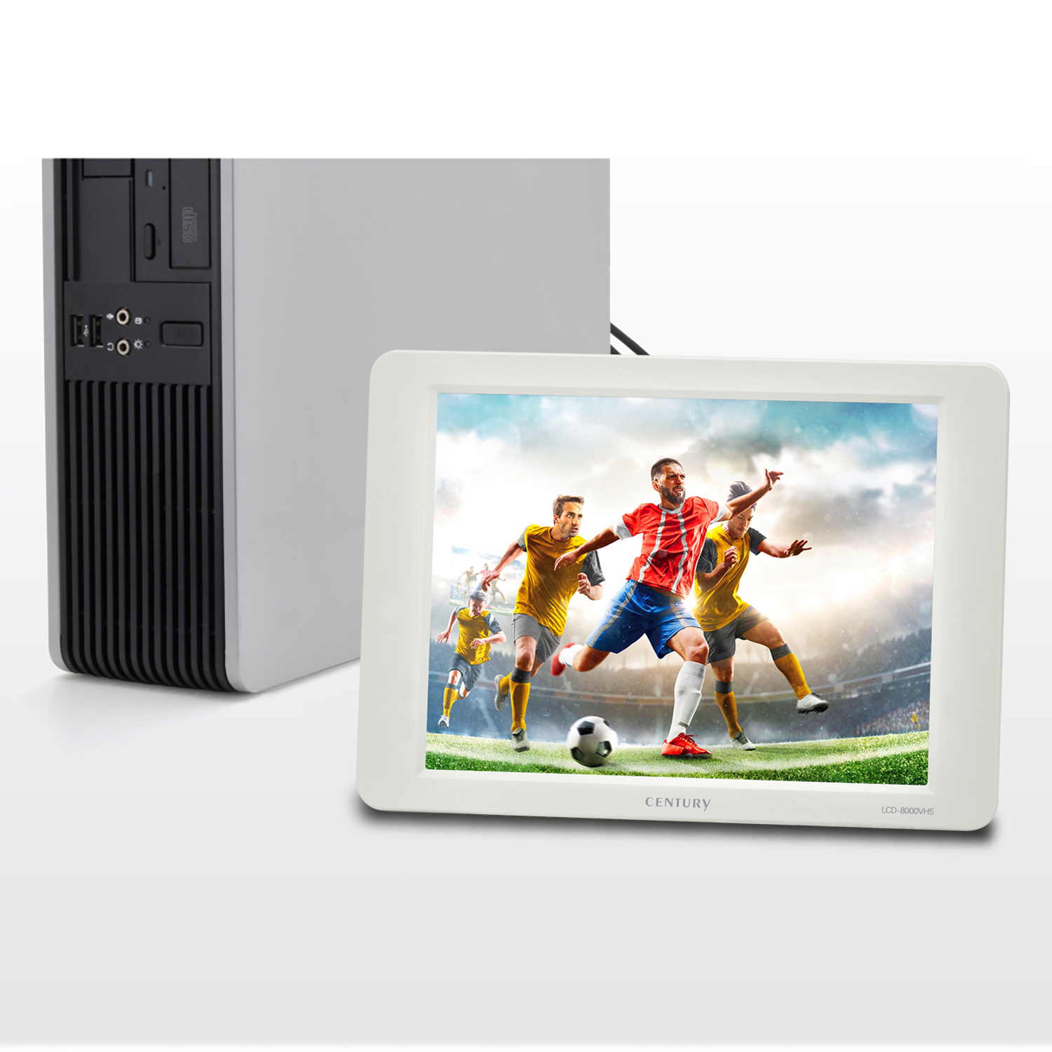 8インチHDMIマルチモニター plus one HDMI［グレイッシュ ホワイト