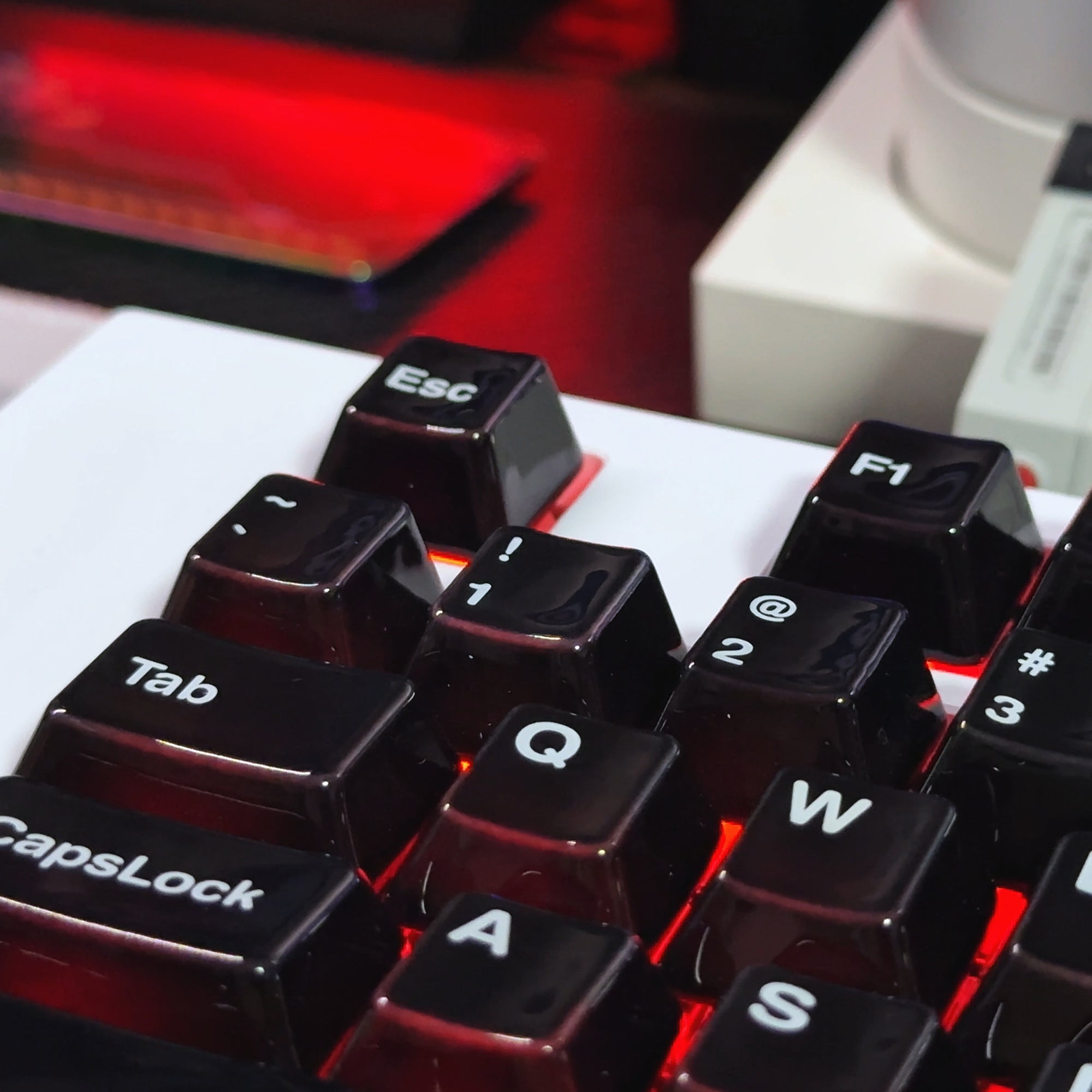 Conjunto de Keycaps de Cerâmica Preta Cerakey