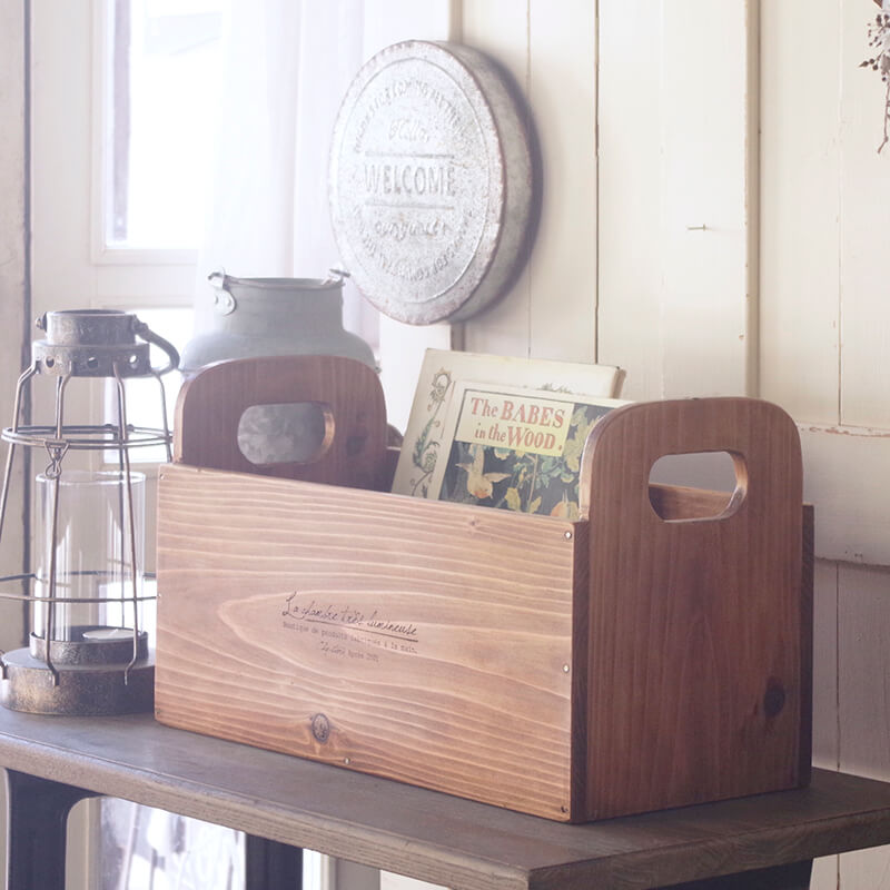 アンティーク風マガジンラック｜ヴィンテージスタイル木製雑貨｜通販