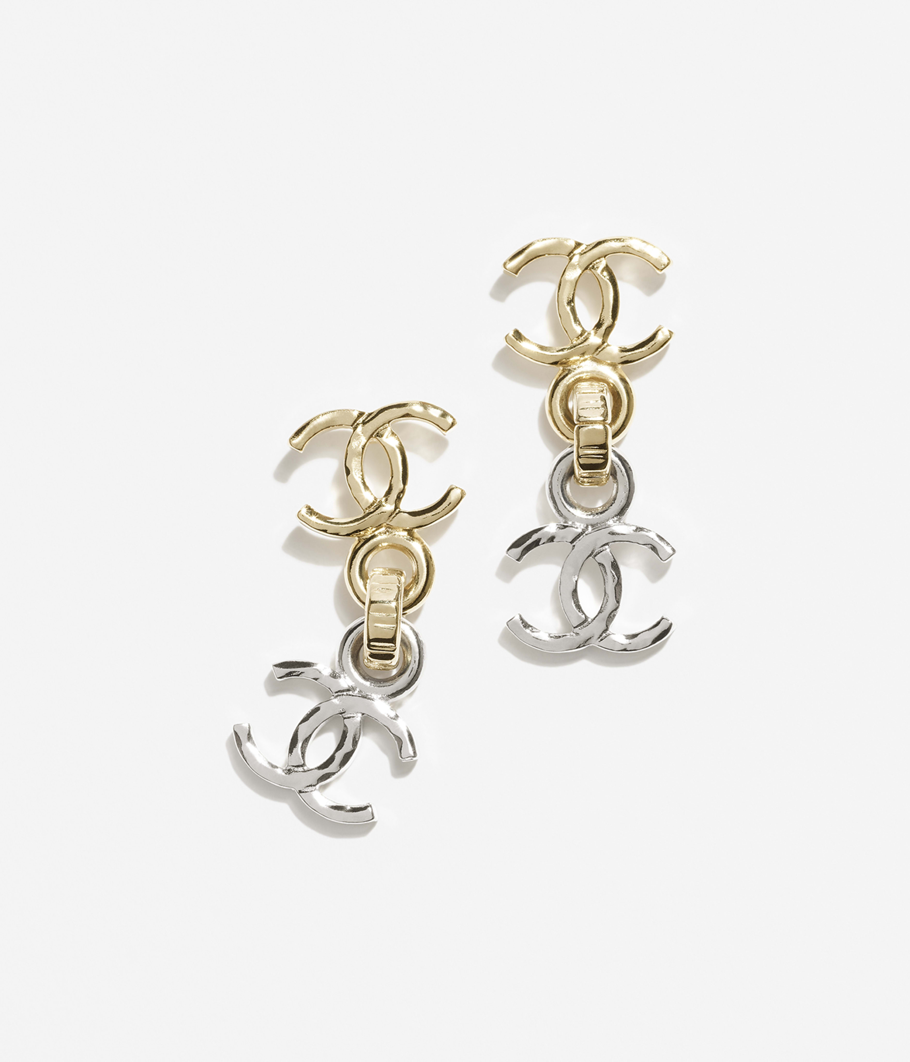 カメリア モチーフ ブローチ - ツイード、ホワイト & ブラック