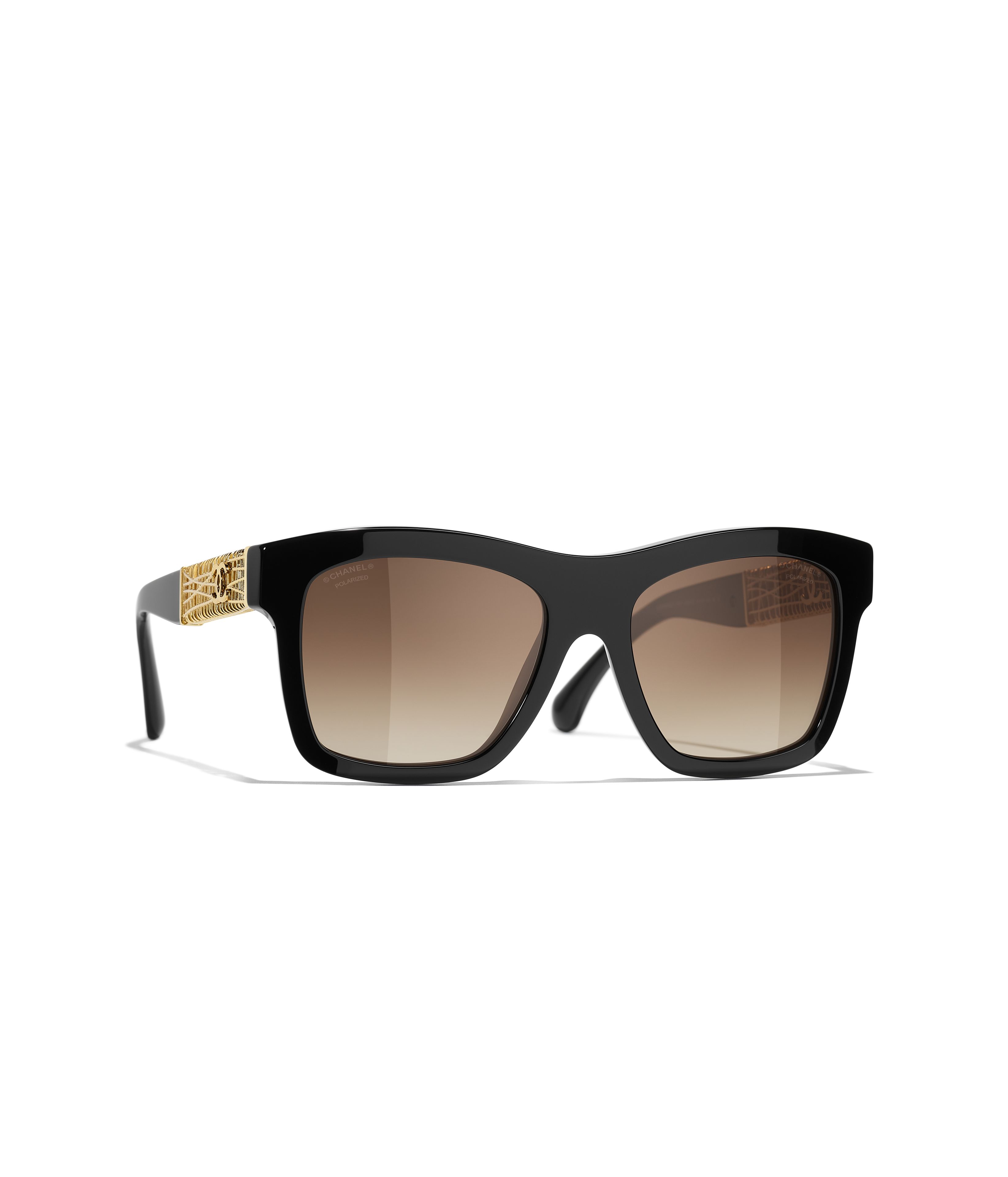 CHANEL サングラス: スクエア シェイプ サングラス, アセテート