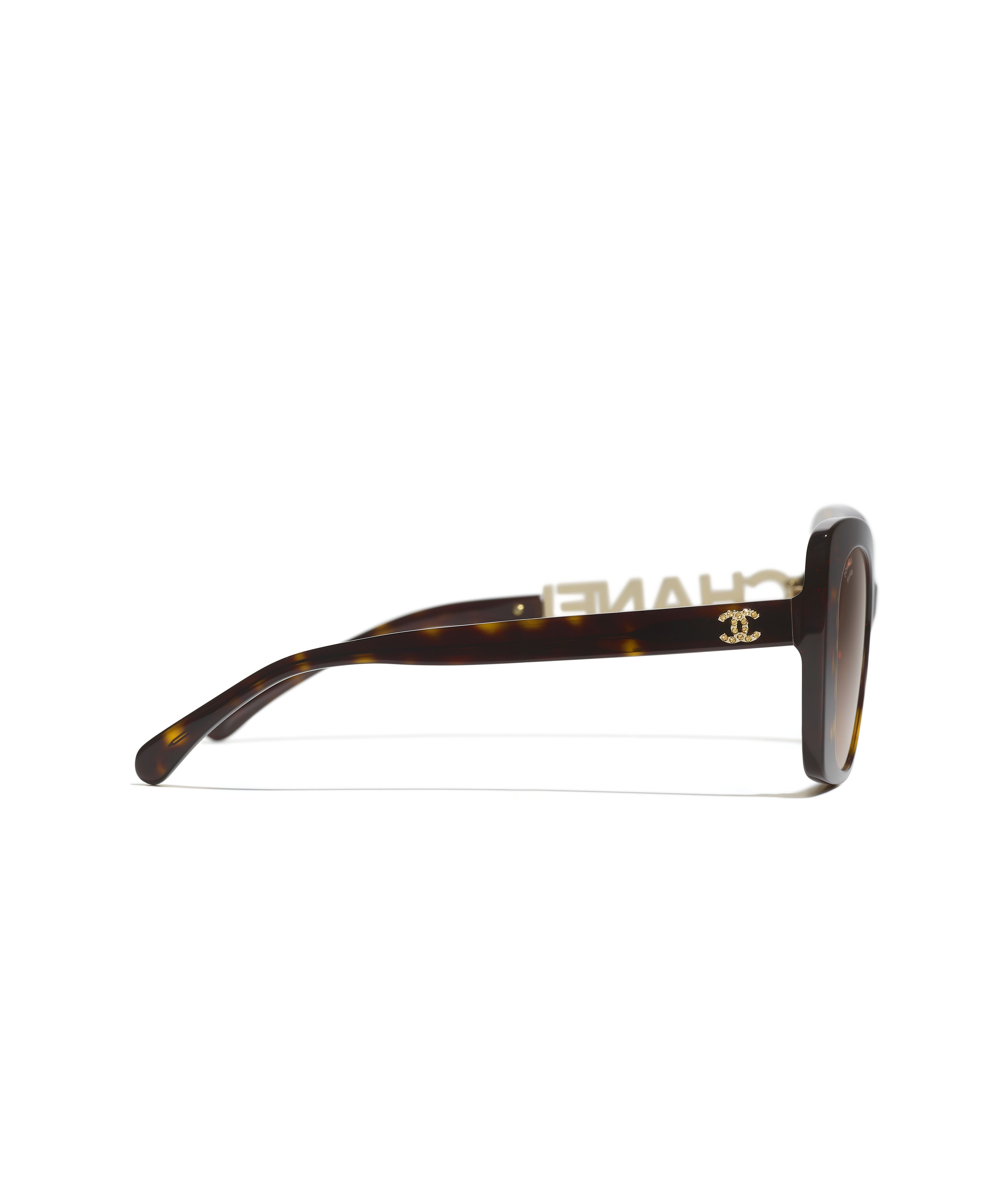 CHANEL Sunglasses: Square Sunglasses, acetate & lambskin — Fashion
