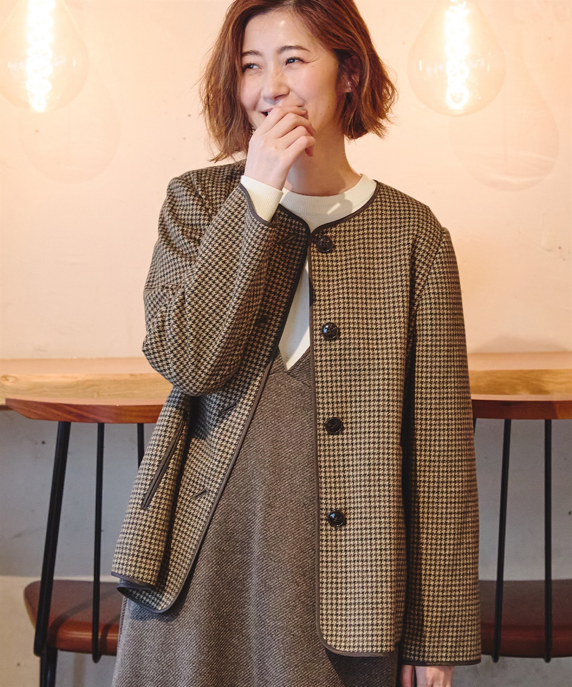 フェイクウールジャケット Petit Honfleur｜クロスプラス公式通販サイト