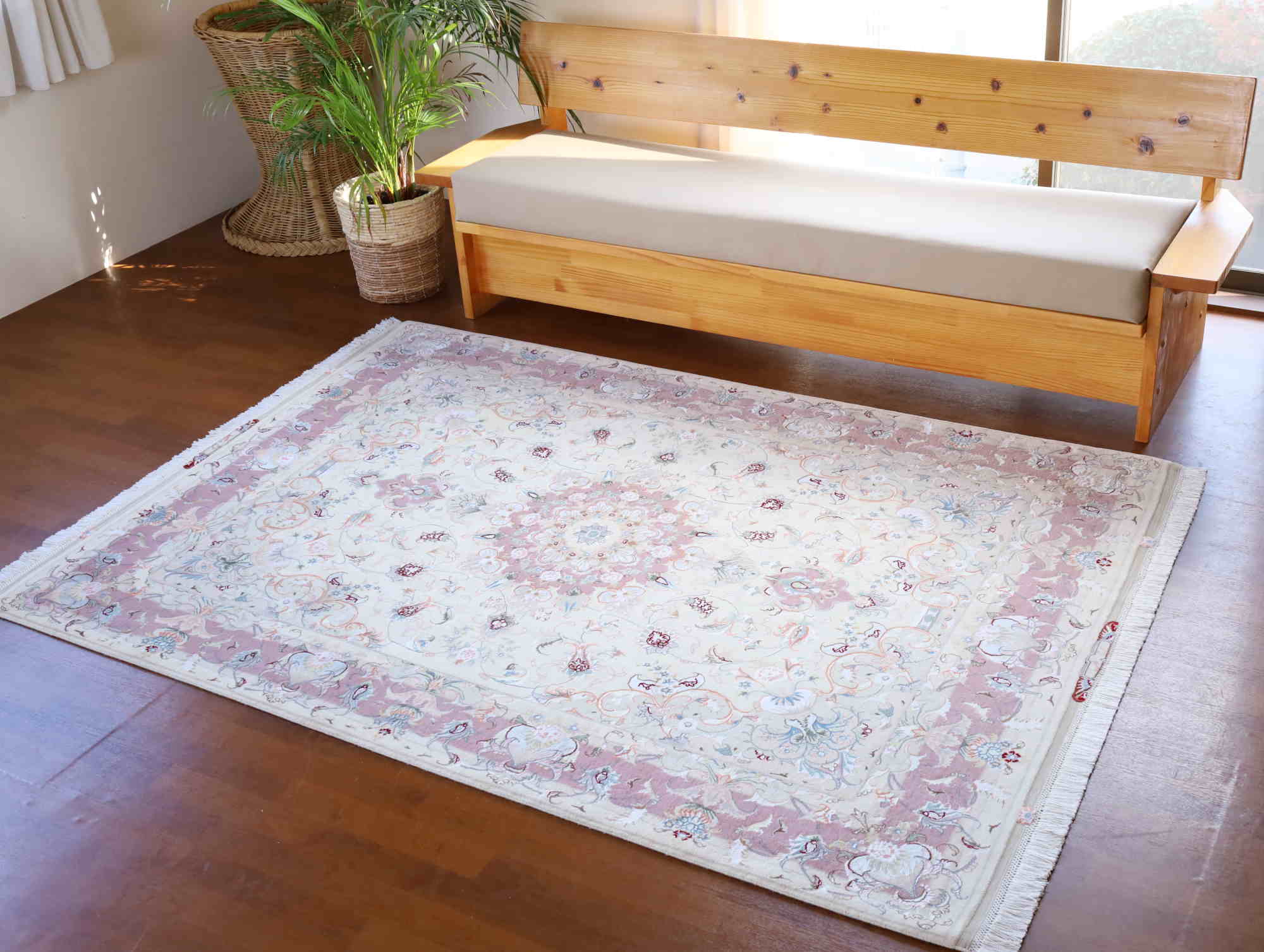 Y3054 ペルシャ絨毯 タブリーズ産 ザレザデ工房 ウール 手織り 3m越え