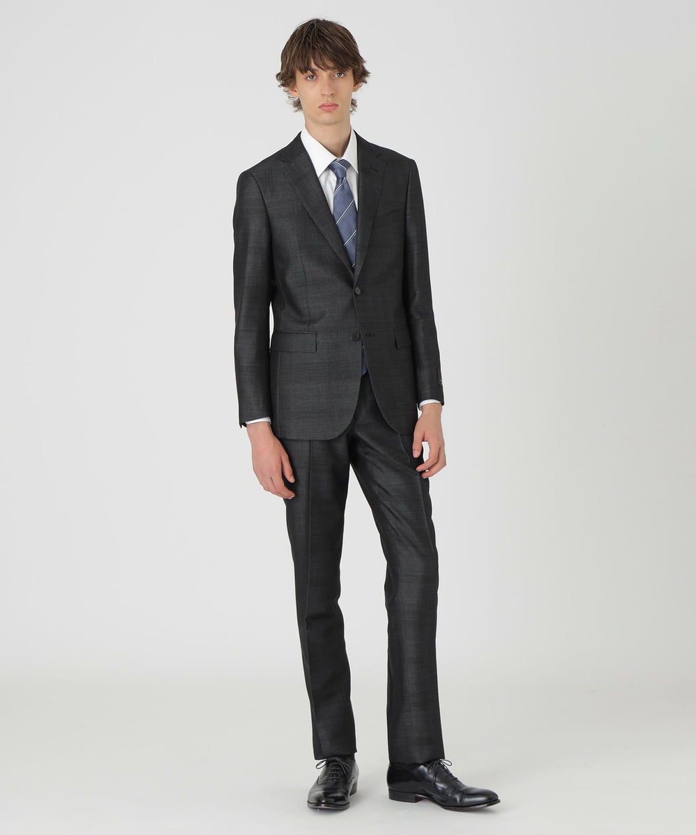 MIYUKIベンバックシャドークレストブリッジチェック（スーツ）｜BLACK