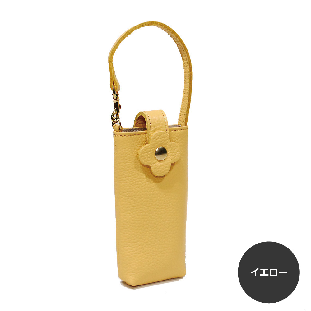 傷が目立たないエンボスシュリンクの フラワー眼鏡ポーチ - バッグ