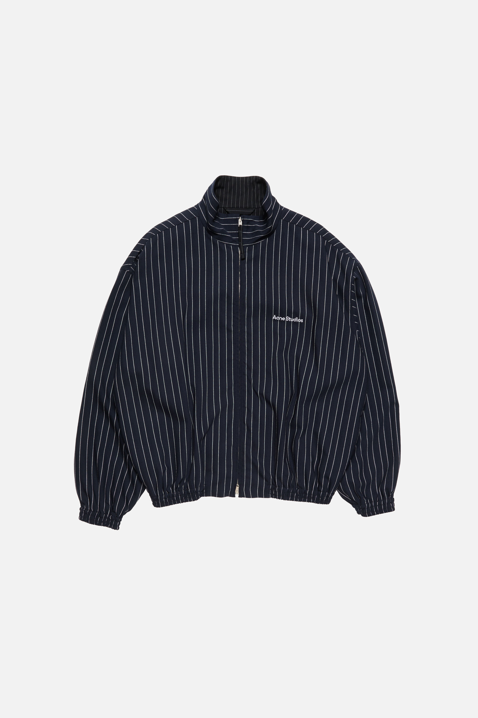 Acne Studios - Striped zip jacket - Navy/white