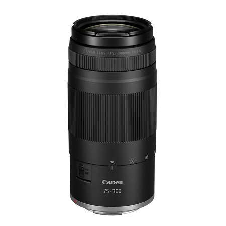 Canon RF 75-300mm f/4-5.6 Lens, Black, Bundle with Included Value