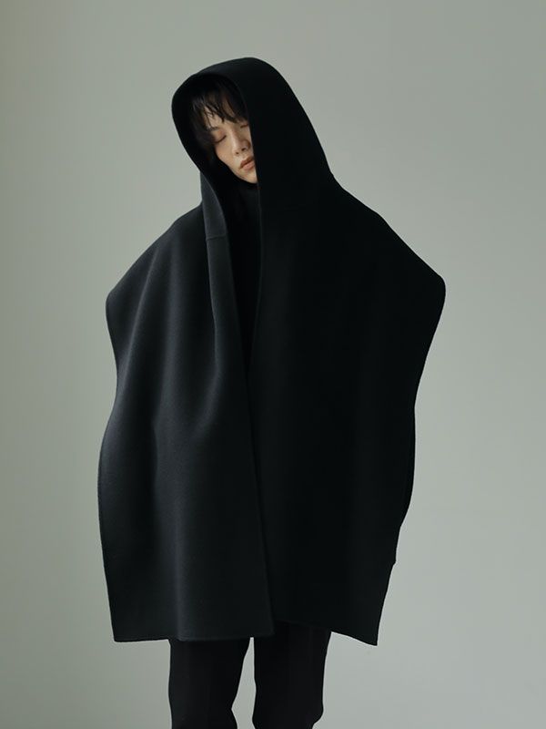 ETRE TOKYO - フーディストールリバーショートコート - BLACK | ADDICT