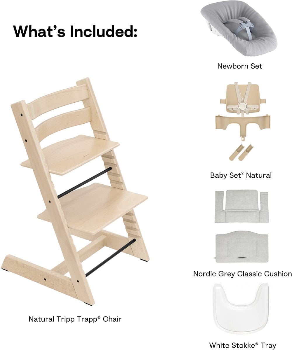 Stokke Tripp Trapp High Chair2 with Cushion, Newborn Set and