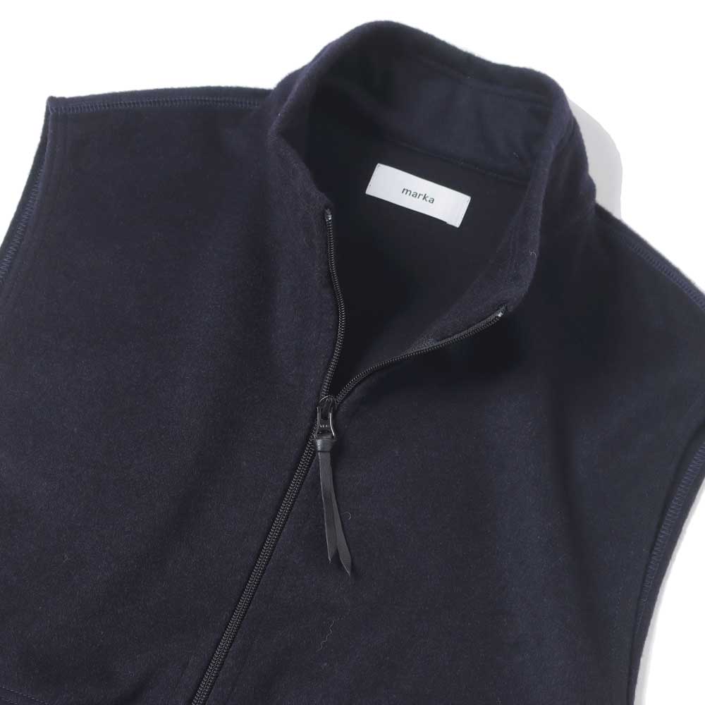 marka(マーカ) - ZIP UP VEST WOOL SILK BEAVER – Area