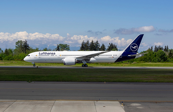 ルフトハンザ、787-9が初訓練飛行 元は他社向け発注機