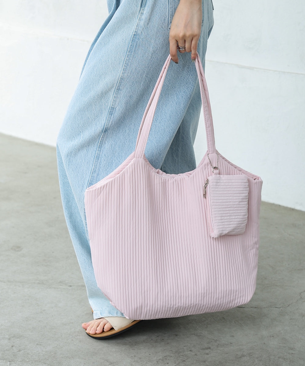 ポーチ付き軽量キルティング ヌビバッグ