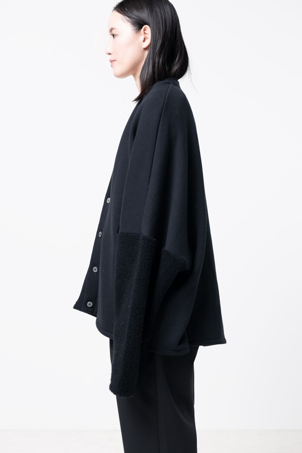 VU - 【23AW】boa sweat cardigan [BLACK] - ボアスウェット
