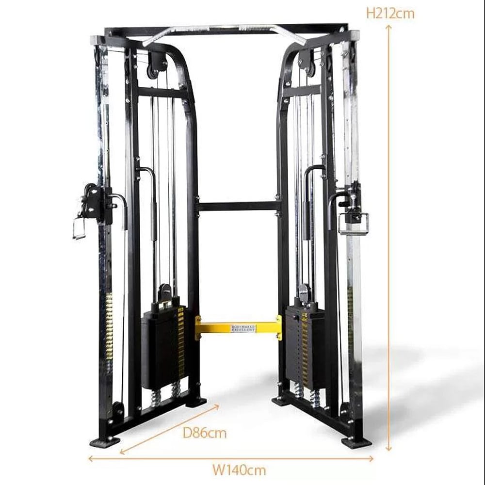 ケーブルクロスオーバー ショートレンジSP TM168BKYE｜BODYMAKER