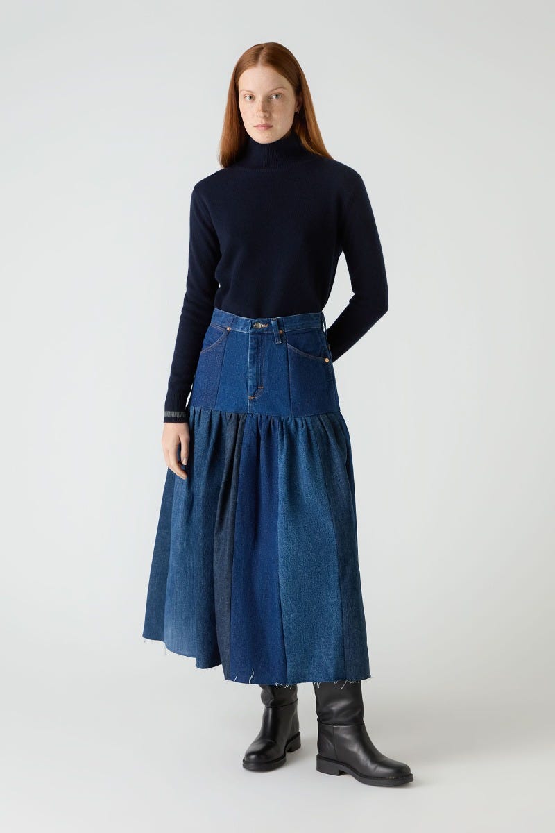 Harvard Skirt - E.L.V Denim - Dark Blue | Skirts | Clothing