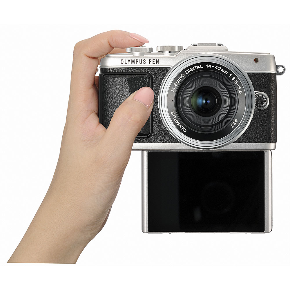 Olympus PEN E-PL7 Micro 4:3 Mirrorless Silver Camera with 14-42mm