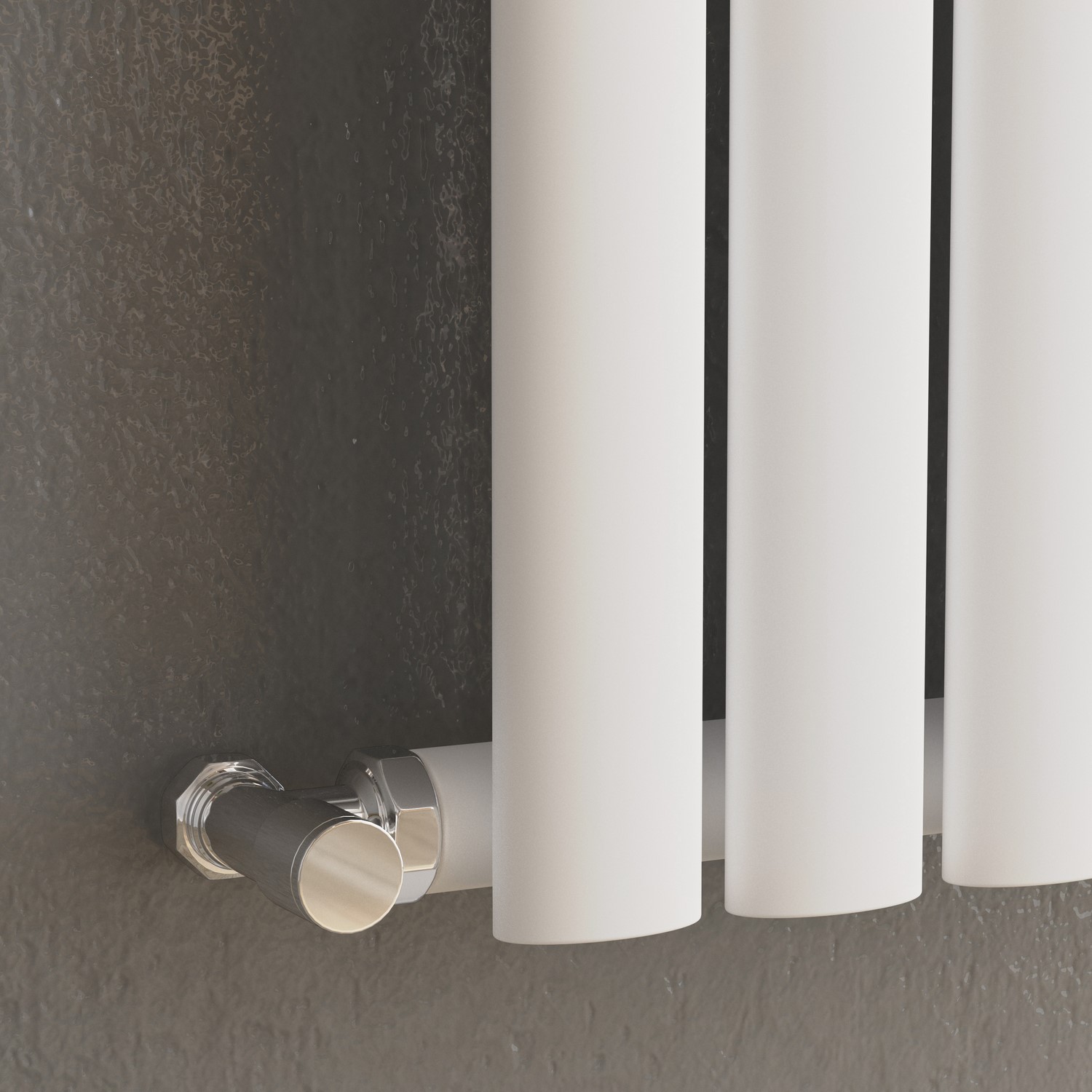 Sorrento White Horizontal Oval Designer Radiator 600x1416mm Single