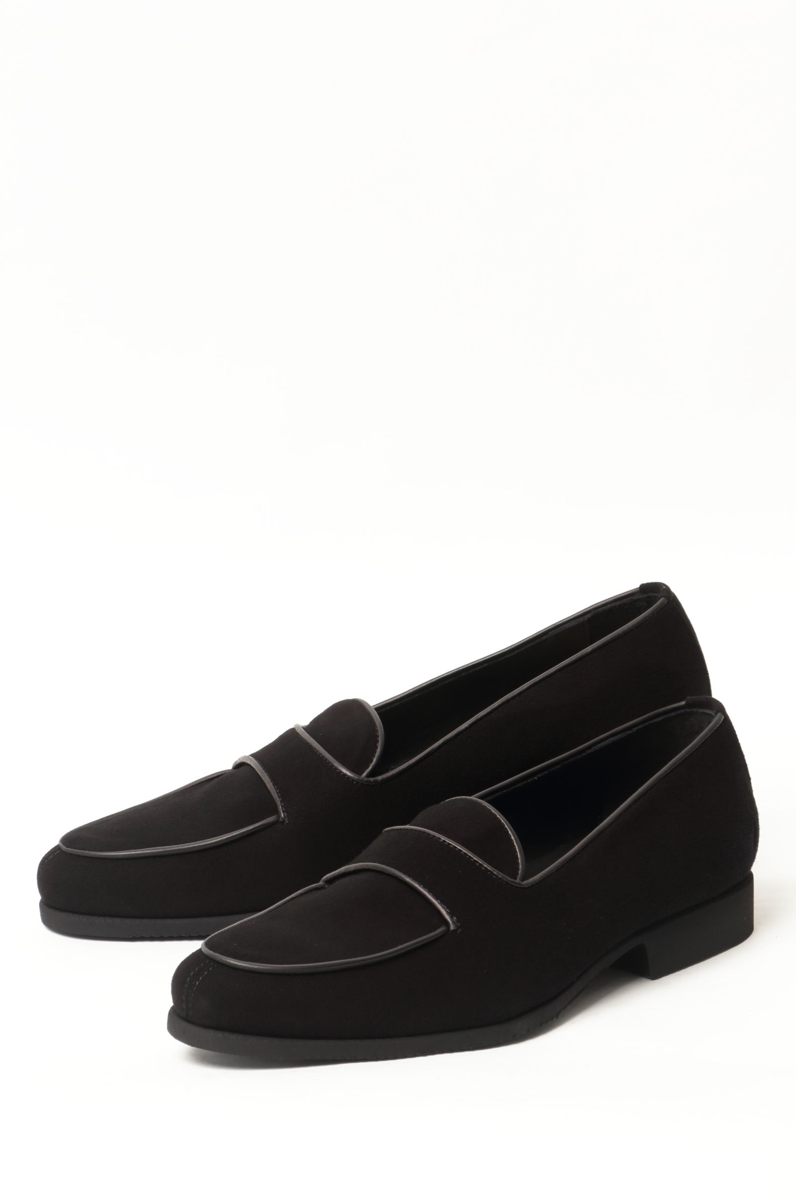 FERRANTE - 【NARCISO/ラバーソール】 スエード ローファー / ブラック