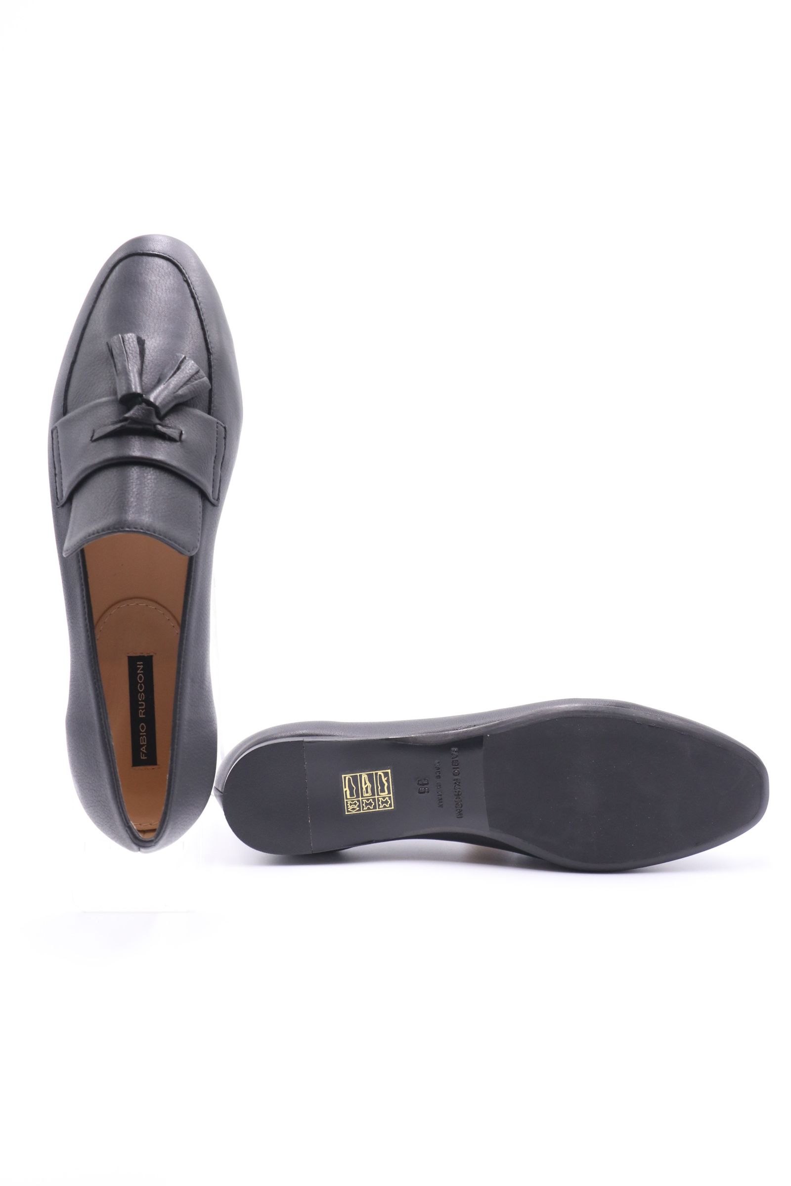 FABIO RUSCONI - FA3447 サケット製法 レザー タッセル スリッポン