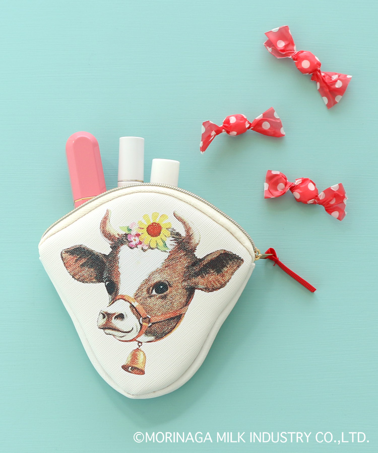 ≪OUTLET≫森永ミルク加糖れん乳ダイカットポーチ(ミルリン): ALL