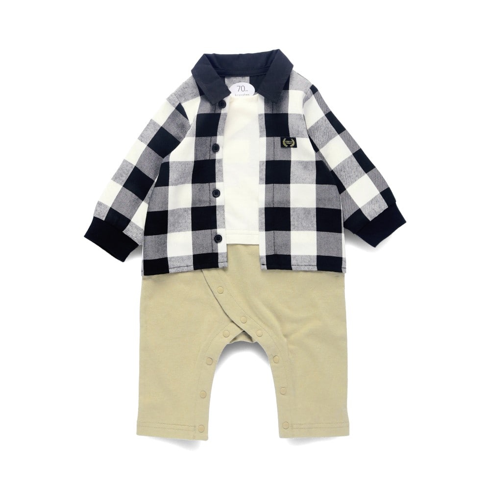 ベビー/おそろい】チェック柄カバーオール 2024秋冬 ｜子供服&ベビー服