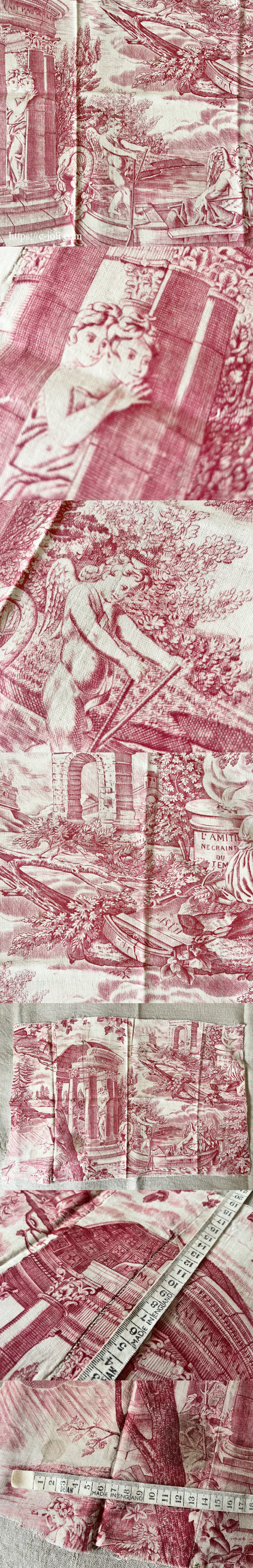 K-660 フランスアンティークトワルドジュイ 19世紀末-1900年頃Toile de