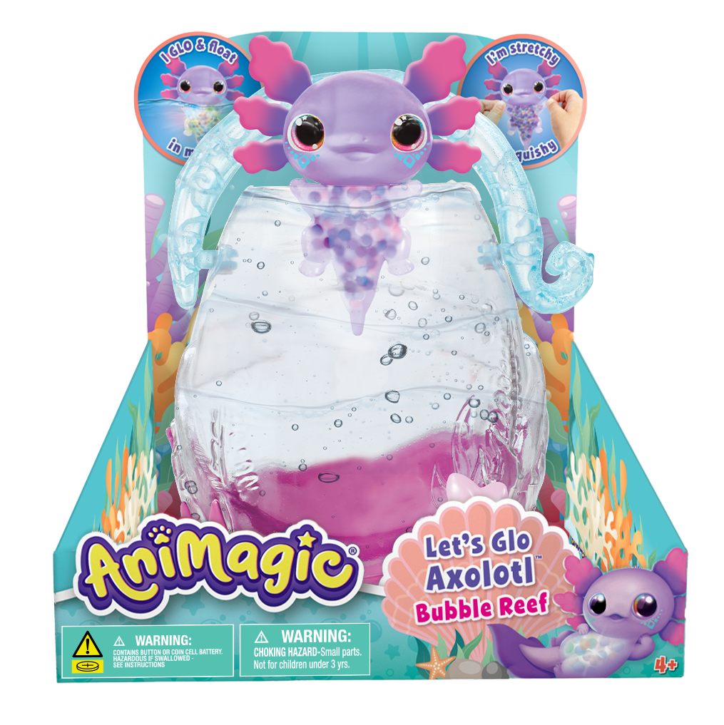 Animagic Let's Glo Axolotl Bubble Reef - Goliath
