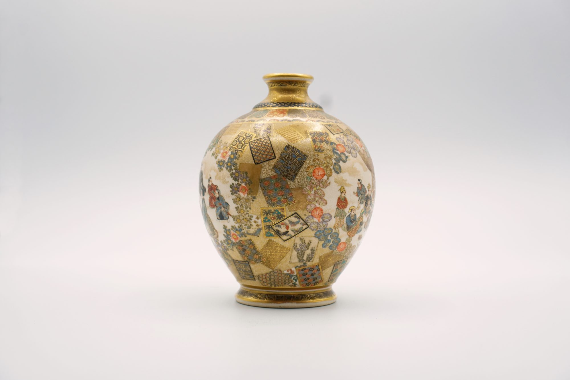 錦光山造 花瓶 骨董 花入 花器 陶器 時代物 貴重 錦光山造 花瓶 骨董