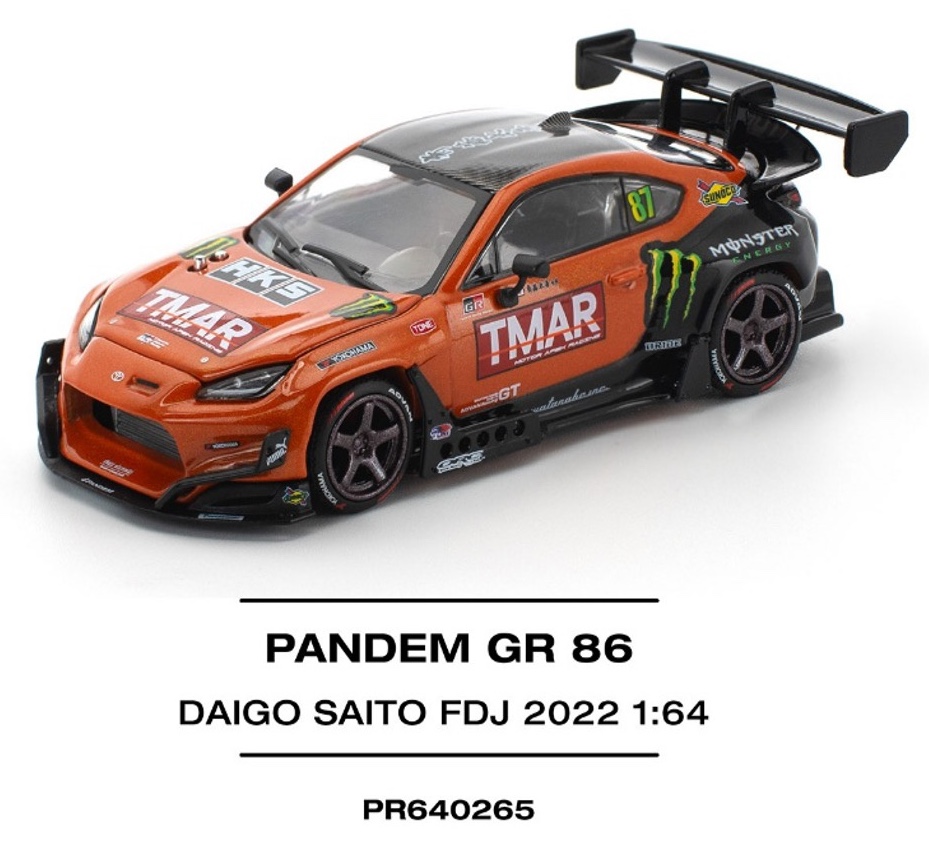 1/64 パンデム GR86 – 斎藤太吾 フォーミュラドリフト ジャパン 2022
