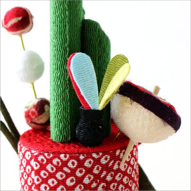 門松 おしゃれ 飾り 置物 オブジェ ちりめん細工 お正月 迎春 紅白梅