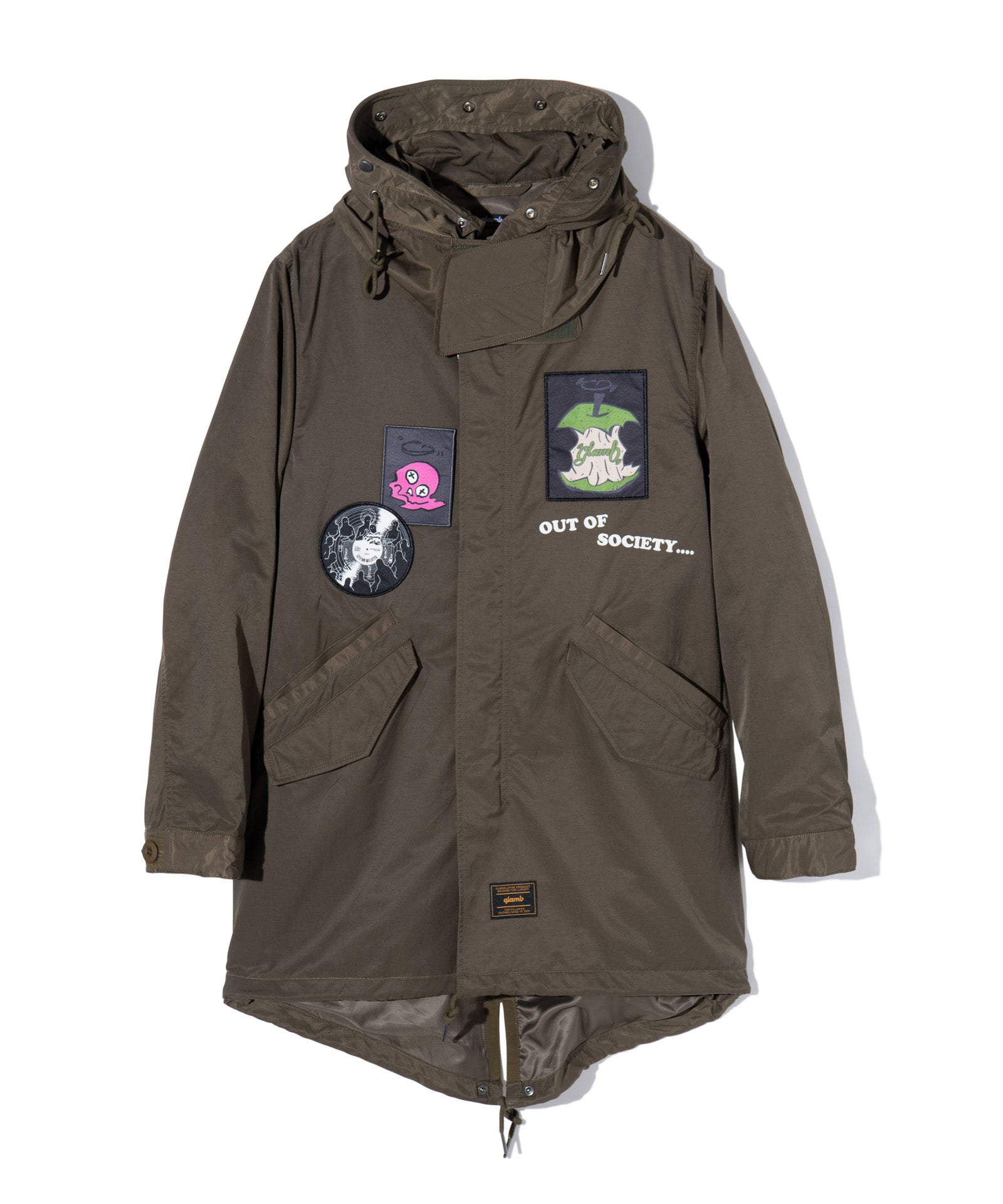 GB0424/JKT05 : Emblem High Neck Mods Coat / エンブレムハイネック