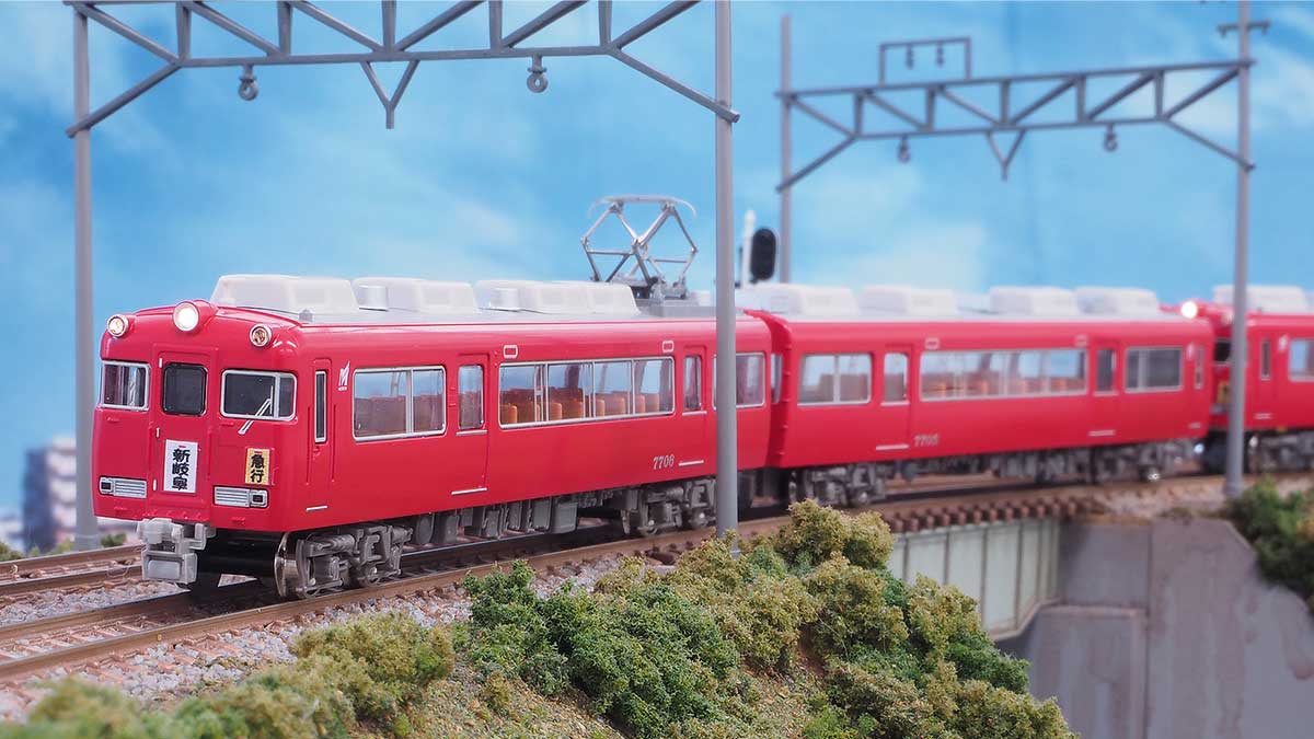 30355＞名鉄7700系（妻面窓付き）増結2両編成セット（動力無し）｜N